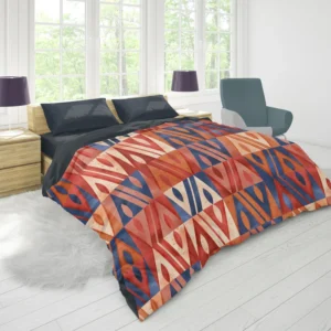 Watercolor Geometric Background Duvet Cover 1