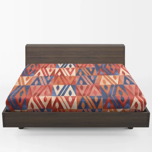 Watercolor Geometric Background Fitted Sheet 1