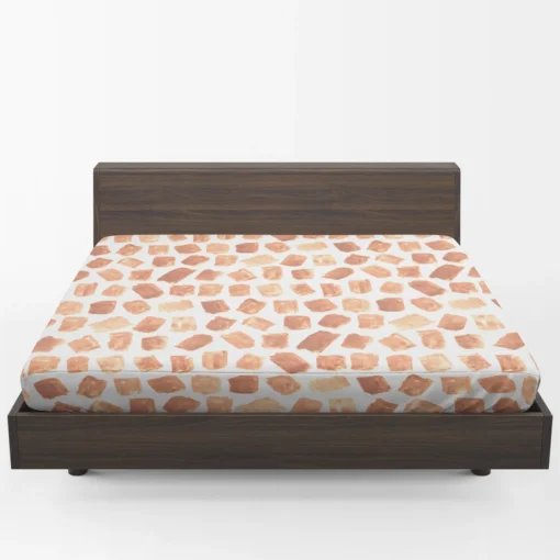 Watercolor Giraffe Pattern Fitted Sheet 1