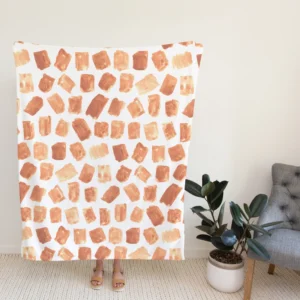 Watercolor Giraffe Pattern Fleece Blanket