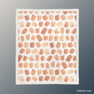 Watercolor Giraffe Pattern Sherpa Fleece Blanket 1