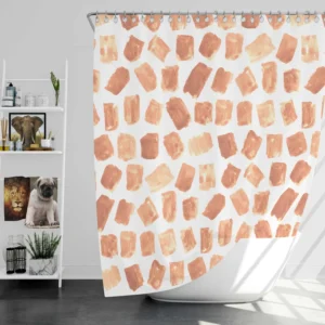 Watercolor Giraffe Pattern Shower Curtain