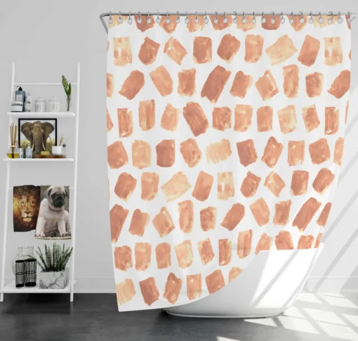 Watercolor Giraffe Pattern Shower Curtain