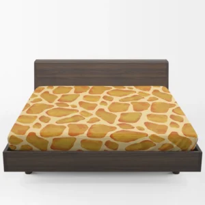 Watercolor Giraffe Skin Pattern Fitted Sheet 1