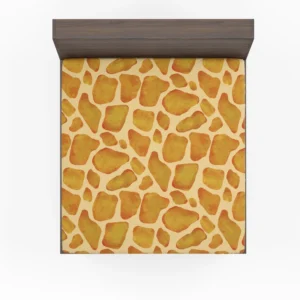 Watercolor Giraffe Skin Pattern Fitted Sheet