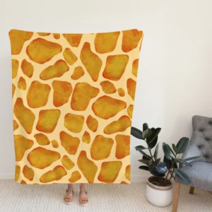 Watercolor Giraffe Skin Pattern Fleece Blanket