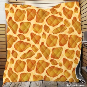 Watercolor Giraffe Skin Pattern Quilt Blanket