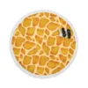 Watercolor Giraffe Skin Pattern Round Beach Towel