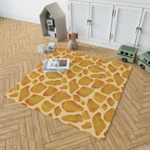 Watercolor Giraffe Skin Pattern Rug 1