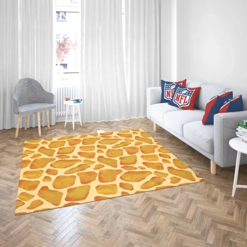 Watercolor Giraffe Skin Pattern Rug 2