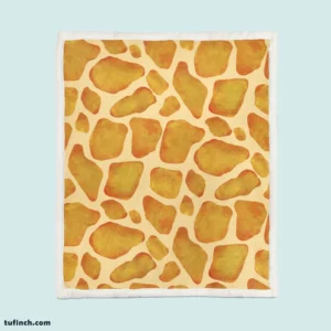 Watercolor Giraffe Skin Pattern Sherpa Fleece Blanket 1