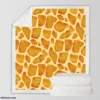 Watercolor Giraffe Skin Pattern Sherpa Fleece Blanket