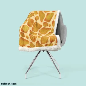 Watercolor Giraffe Skin Pattern Sherpa Fleece Blanket 2