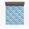 Watercolor Japanese Wave Design Fitted Sheet