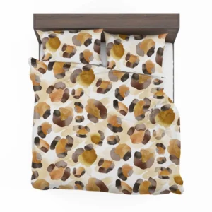 Watercolor Leopard Pattern Design Bedding Set 1