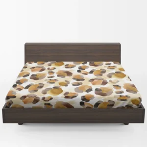 Watercolor Leopard Pattern Design Fitted Sheet 1