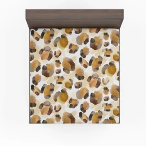 Watercolor Leopard Pattern Design Fitted Sheet