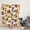 Watercolor Leopard Pattern Design Fleece Blanket