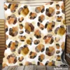 Watercolor Leopard Pattern Design Quilt Blanket