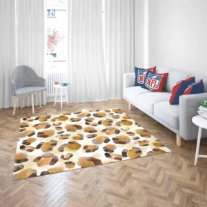 Watercolor Leopard Pattern Design Rug 2