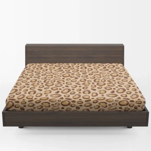 Watercolor Leopard Skin Animal Print Fitted Sheet 1