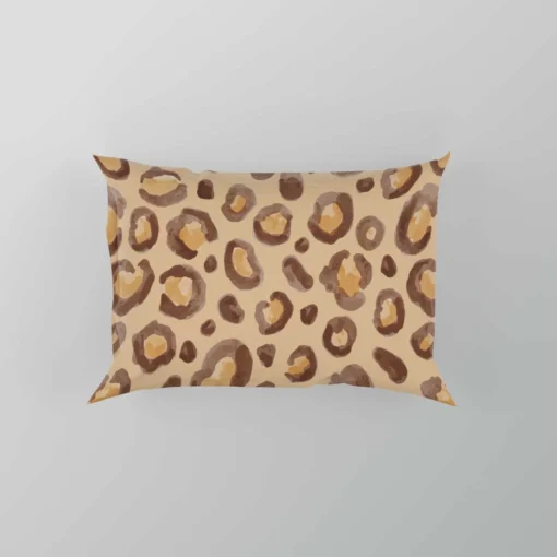 Watercolor Leopard Skin Animal Print Pillow Case