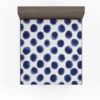 Watercolor Navy Blue Polka Dots Fitted Sheet