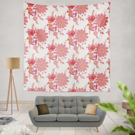 Watermelon Colored Wall Tapestry