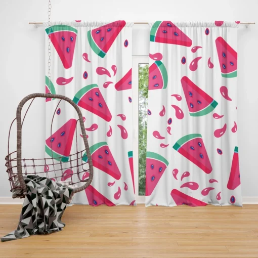 Watermelon Summer Juicy Design Curtain