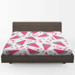 Watermelon Summer Juicy Design Fitted Sheet 1