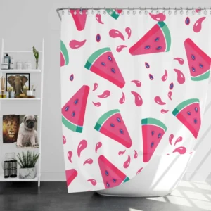 Watermelon Summer Juicy Design Shower Curtain