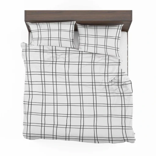 Wavy Double Grid Checkered Pattern Bedding Set 2