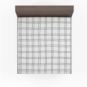 Wavy Double Grid Checkered Pattern Fitted Sheet