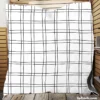 Wavy Double Grid Checkered Pattern Quilt Blanket