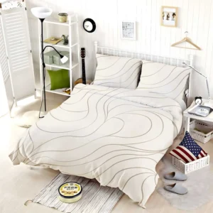 Wavy Minimalist In Off White Bedding Set