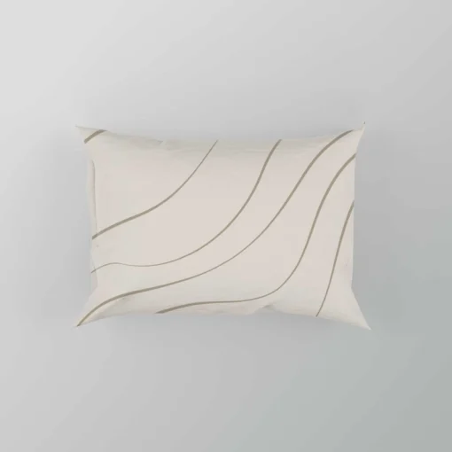 Wavy Minimalist In Off White Pillow Case