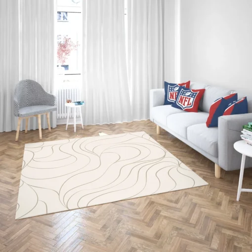 Wavy Minimalist In Off White Rug 2