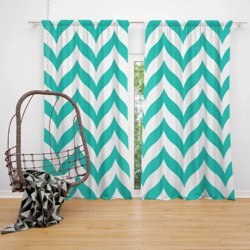 Wavy Zigzag Chevron Curtain