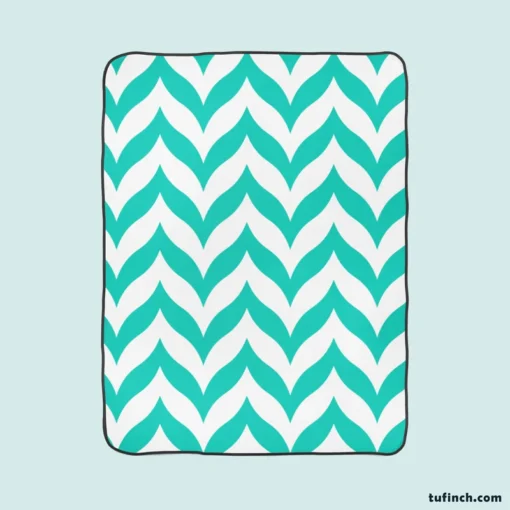 Wavy Zigzag Chevron Fleece Blanket 1