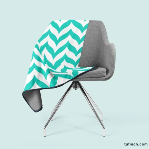 Wavy Zigzag Chevron Fleece Blanket 2