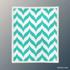 Wavy Zigzag Chevron Sherpa Fleece Blanket 1