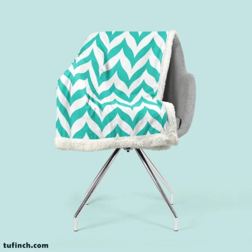 Wavy Zigzag Chevron Sherpa Fleece Blanket 2