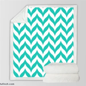 Wavy Zigzag Chevron Sherpa Fleece Blanket