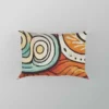 Whimsical Pastel Abstract Retro Wave Pattern Pillow Case