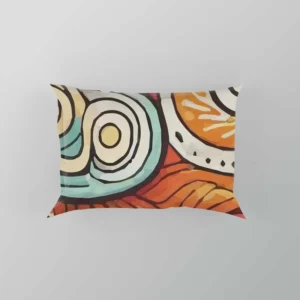 Whimsical Pastel Abstract Retro Wave Pattern Pillow Case