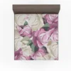 White And Pink Poppy Roses Fitted Sheet