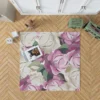 White And Pink Poppy Roses Rug