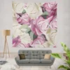 White And Pink Poppy Roses Wall Tapestry