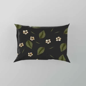 White Aralia Flower Pattern Pillow Case