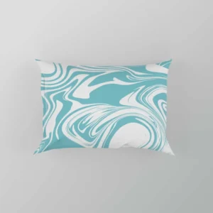 White Blue Marble Pattern Pillow Case